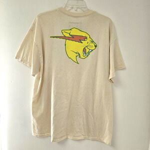 Mr Beast T-Shirt XL Mens Short Sleeve Oatmeal Logo Panther Lightning Bolt
